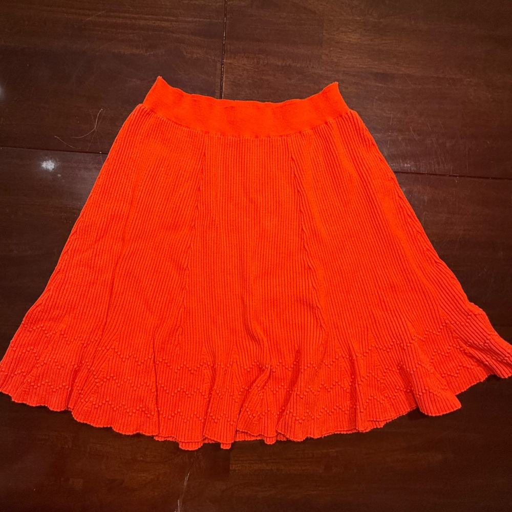 Maeve Anthropologie Orange Sweater Skirt